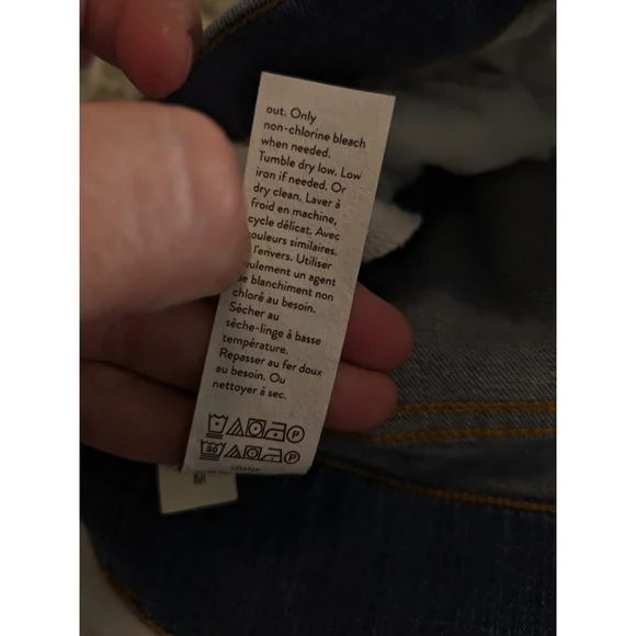 Spanx Jeans Womens Medium Blue Seamed Front Wide Leg Denim Stretch Pants Comfort - Picture 9 of 12